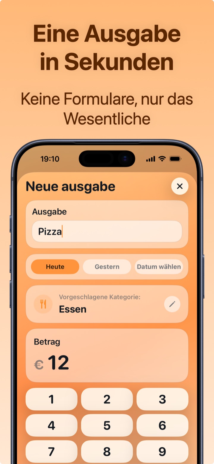 Eine Ausgabe in Crena in zwei Sekunden hinzufügen, mit vorgeschlagener Kategorie